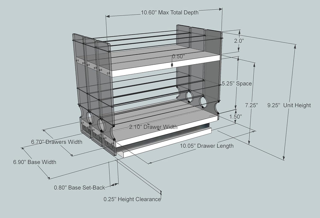 3 Drawers Spice Rack H507