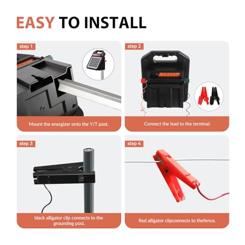 15 Miles 0.25 Joule Solar Electric Fence Charger F36115
