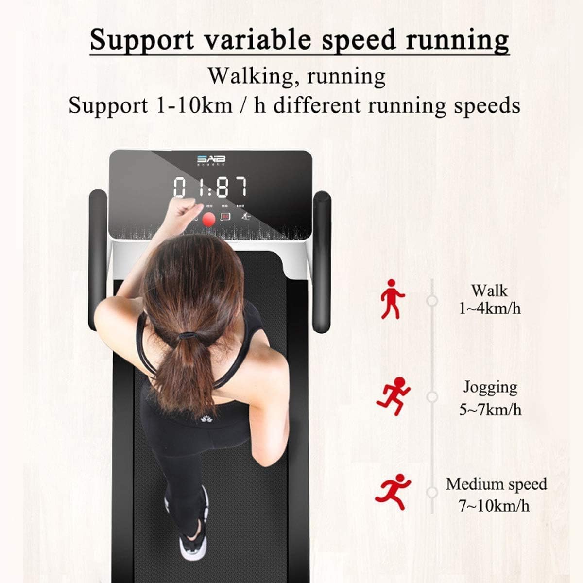 Folding Electric Treadmill with LCD Screen B177