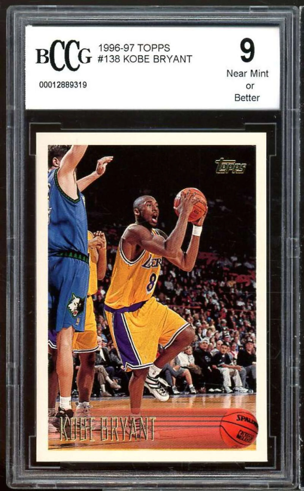 Topps #138 Kobe Bryant Rookie Card BGS BCCG 9 N7848
