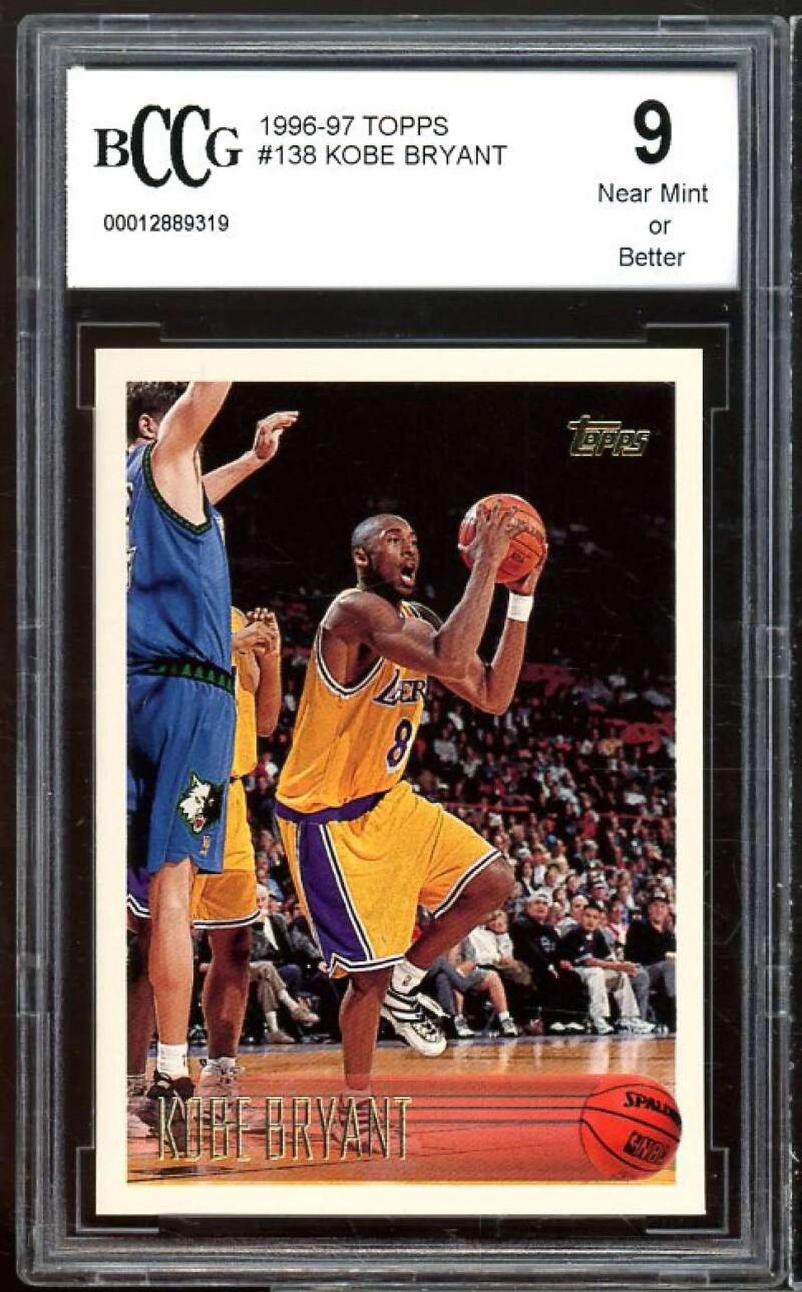 Topps #138 Kobe Bryant Rookie Card BGS BCCG 9 N7848