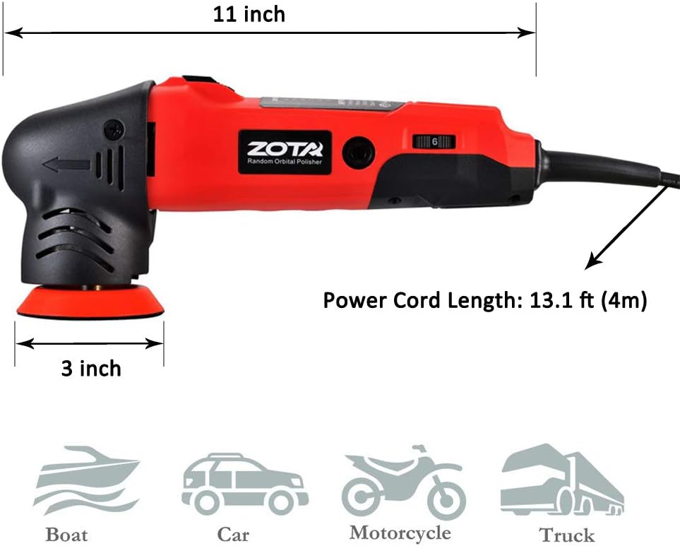 3 inch Dual Action Polisher with 13.1 feet Cord R597069