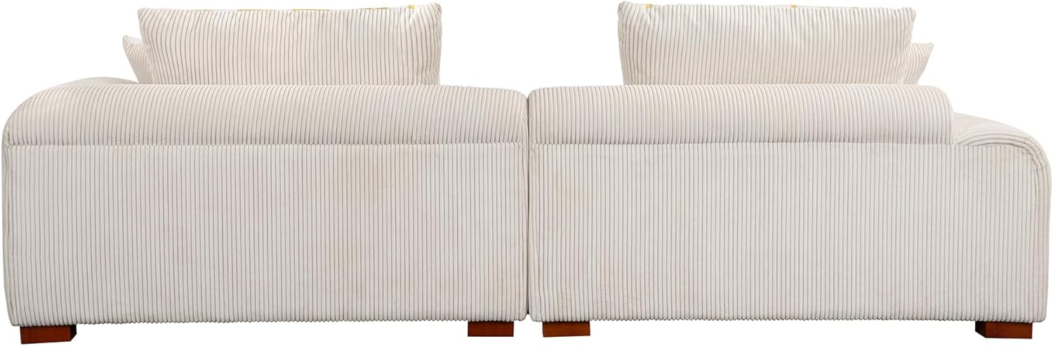 Oversized Corduroy Modular Sectional Sofa with 4 Pillows M2323