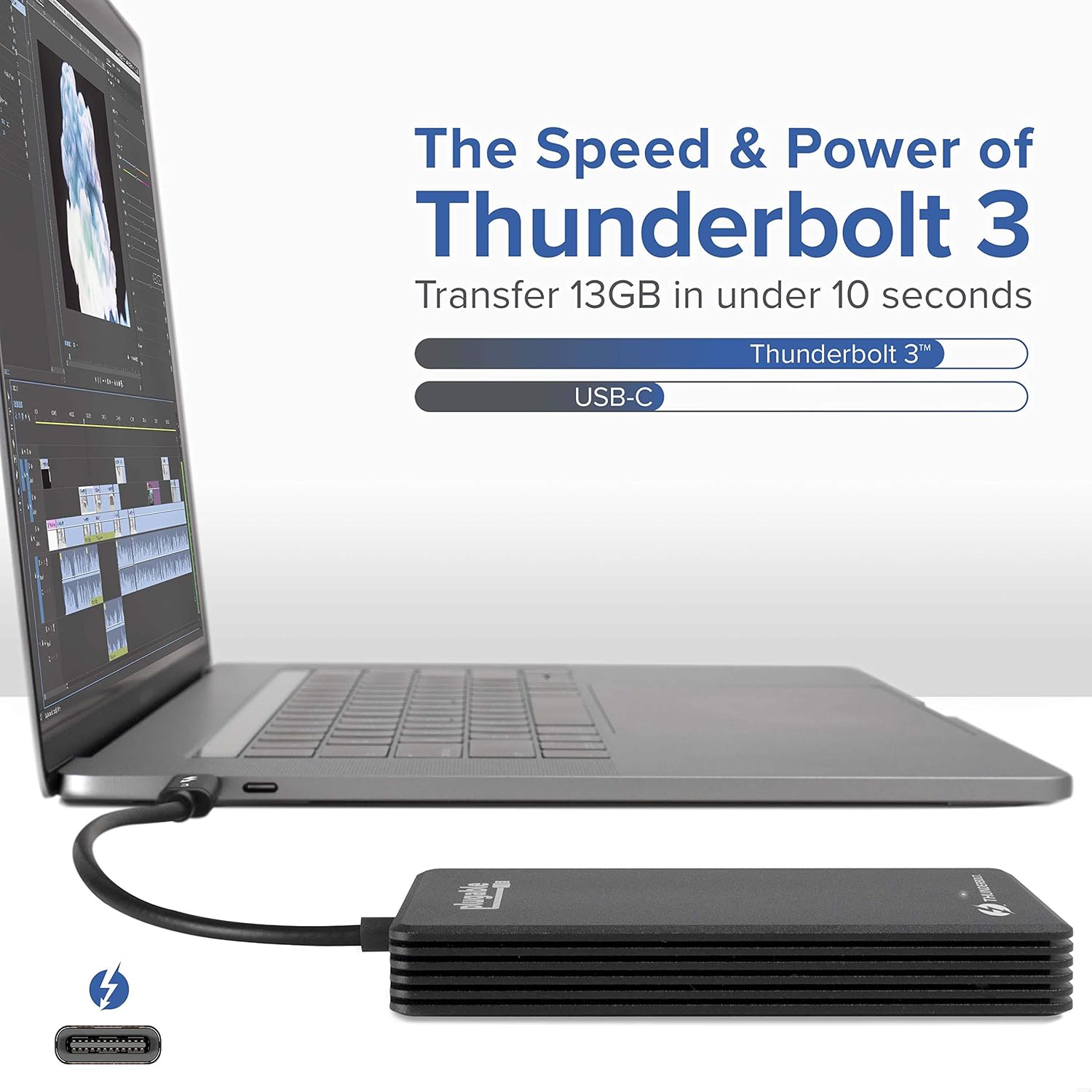 2TB Thunderbolt 3 External SSD NVMe Drive M7988