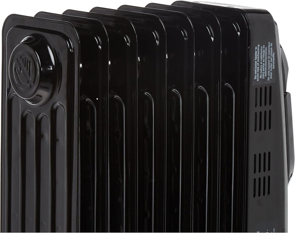 Black Electric Oil Filled Radiator Heater B7284