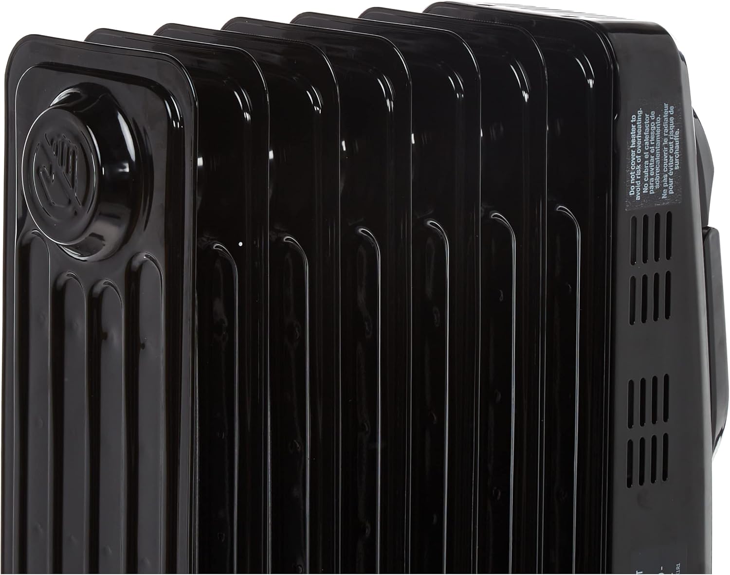 Black Electric Oil Filled Radiator Heater B7284