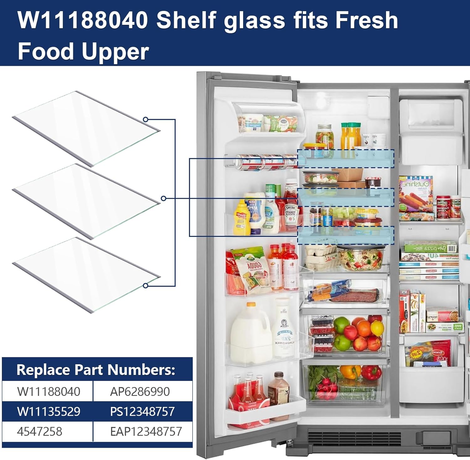Refrigerator Glass Shelf A690