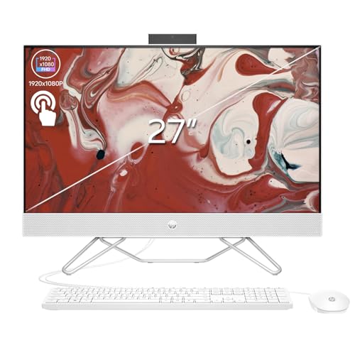 White 27" FHD Touchscreen All-in-One Desktop, AMD Ryzen 7 5700U, 32GB DDR4 RAM, 1TB PCIe M.2 SSD, Windows 11 Pro W5548