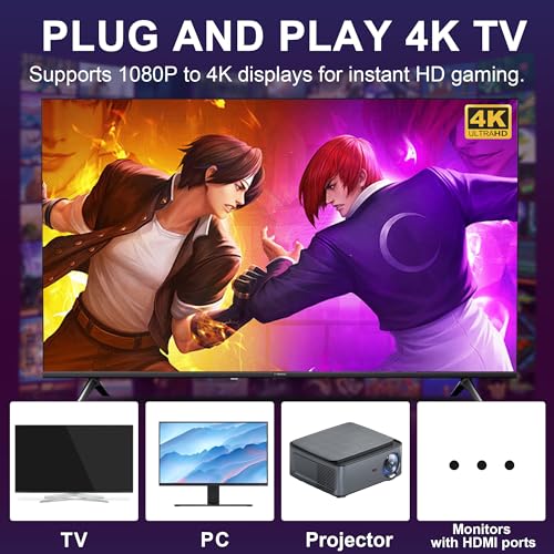 White 64GB 4K HDMI Video Game Console with Dual Wireless Controllers Y30357
