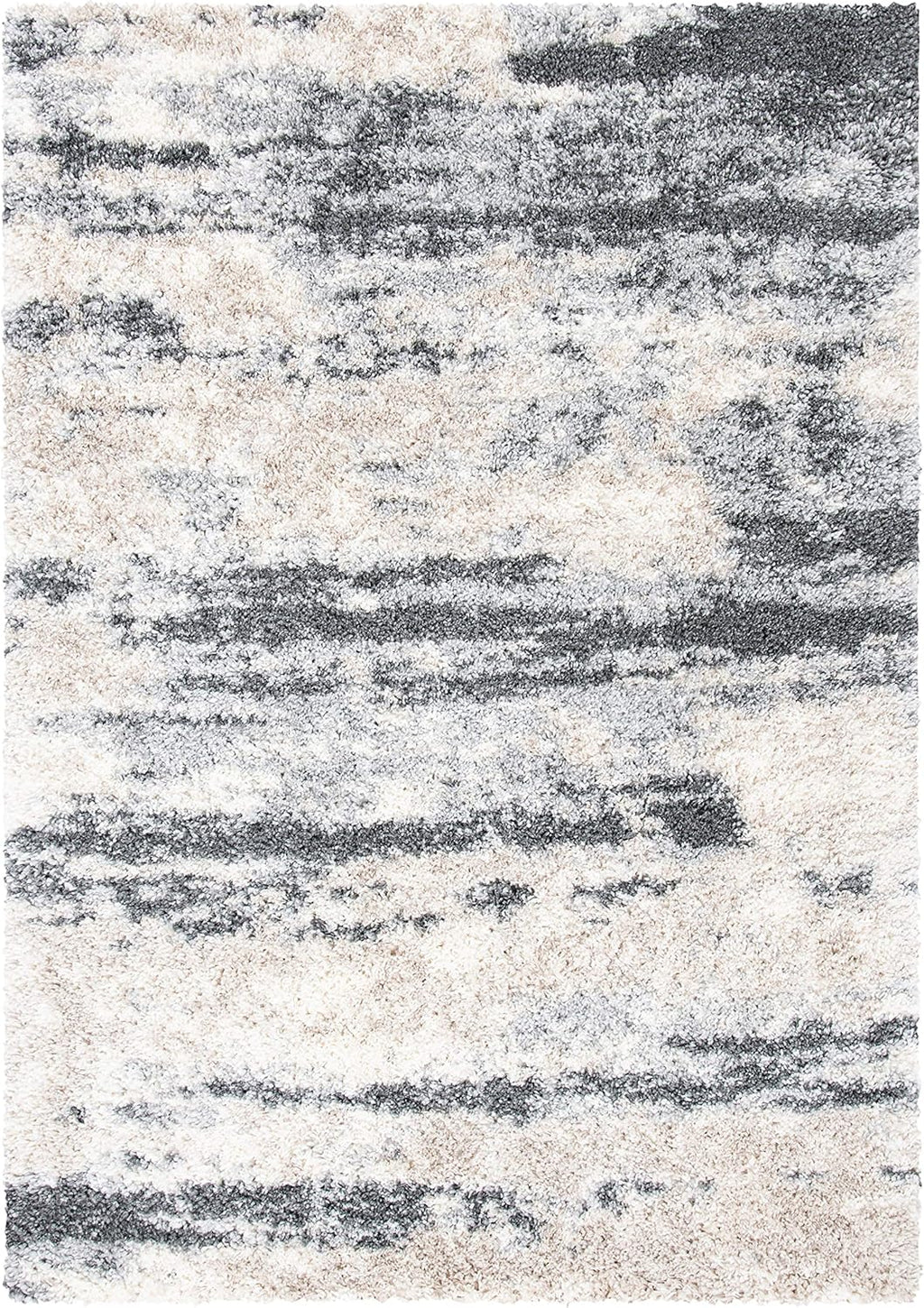 Grey & Ivory 8' x 10' Shag Area Rug I42946