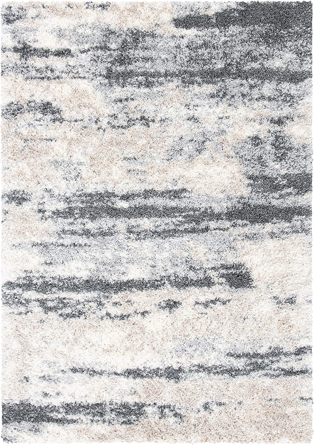 Grey & Ivory 8' x 10' Shag Area Rug I42946