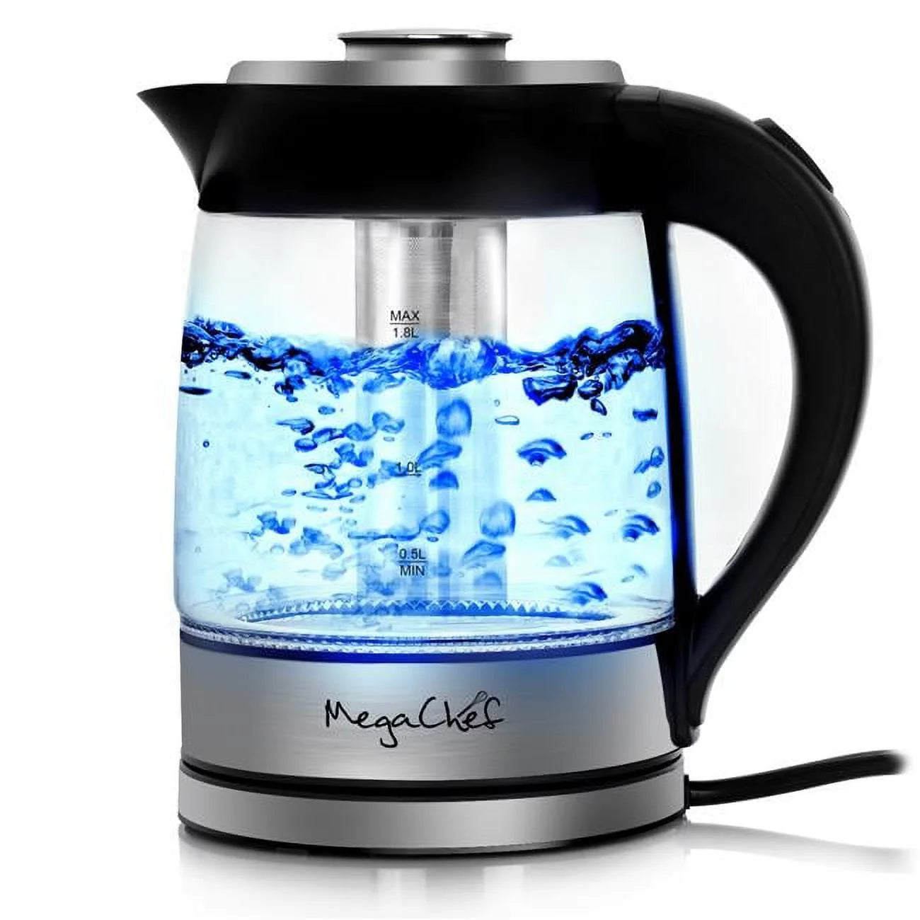 1.8 Litre Cordless Glass & Stainless Steel Electric Tea Kettle H3815