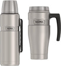 40 Ounce Vacuum-Insulated Stainless Steel Beverage Bottle and 16 Ounce Travel Mug Q385