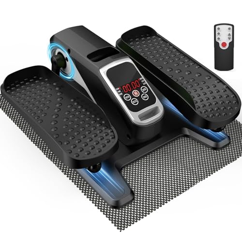 Under Desk Elliptical Machine 5 Modes 12 Speeds Low Impact Mini Electric Leg Exerciser with Non-Slip Mat V351