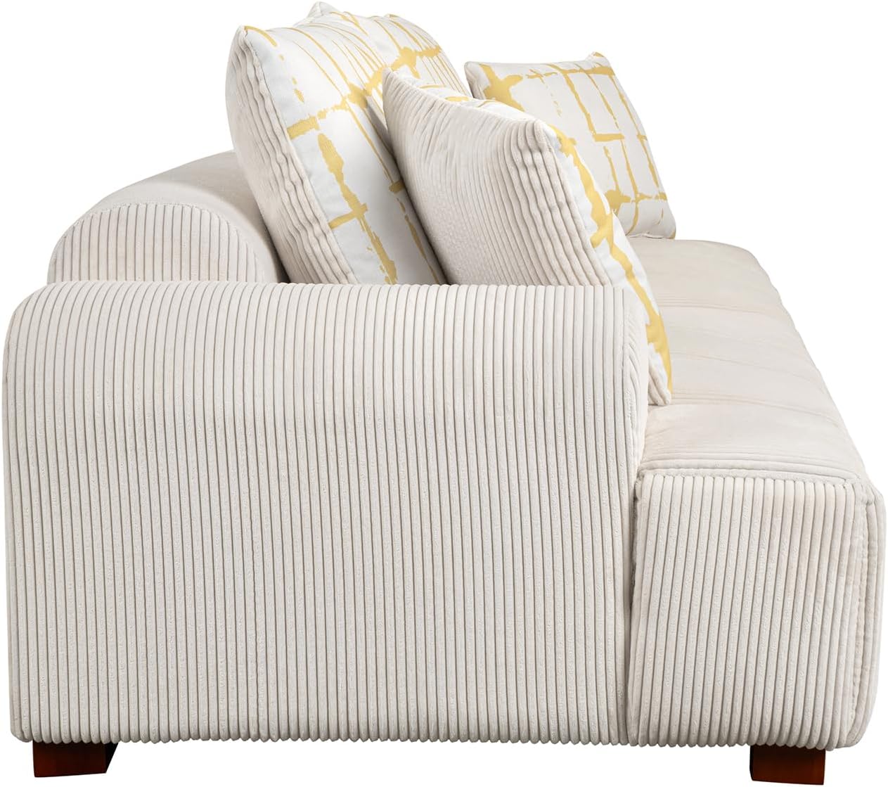 Oversized Corduroy Modular Sectional Sofa with 4 Pillows M2323