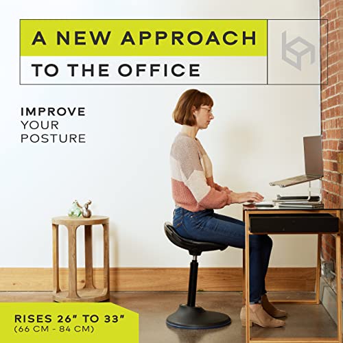 Black Ergonomic Standing Desk Chair with Back Support Z9489