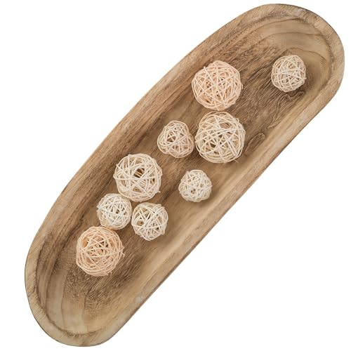 Large Rustic Burnt Wood Dough Bowl 22" M850173