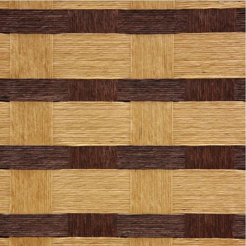 6 ft. Tall Two Tone Natural Fiber Room Divider - 4 Panel H396