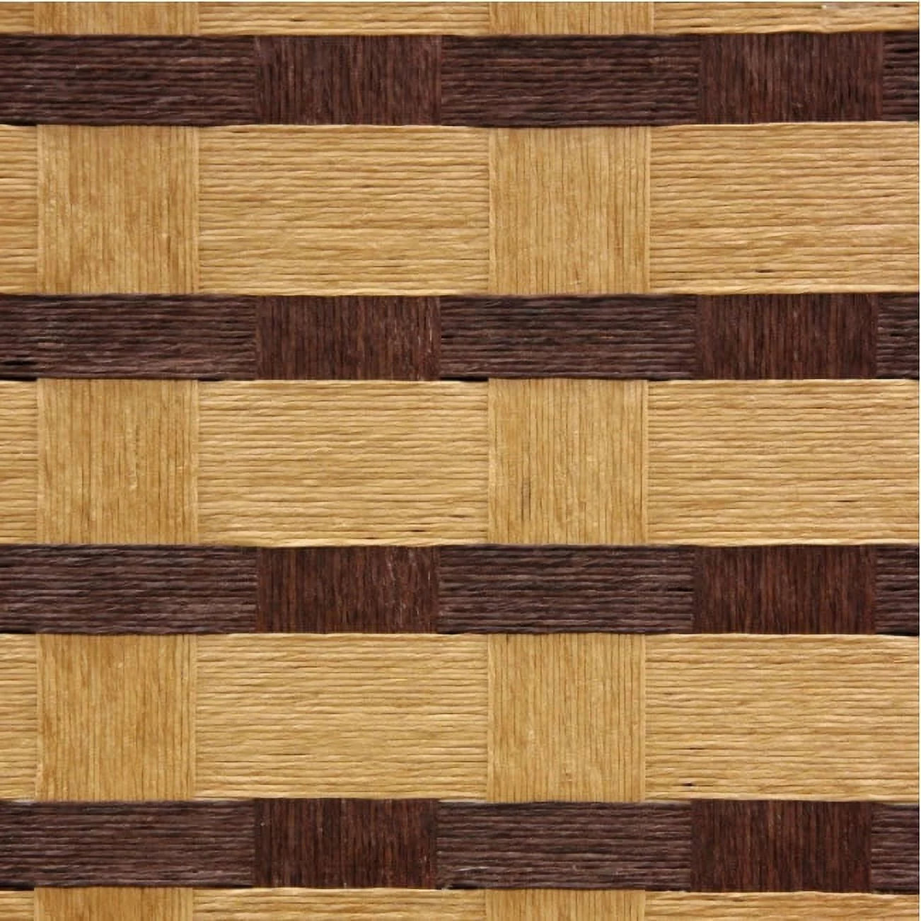 6 ft. Tall Two Tone Natural Fiber Room Divider - 4 Panel H396