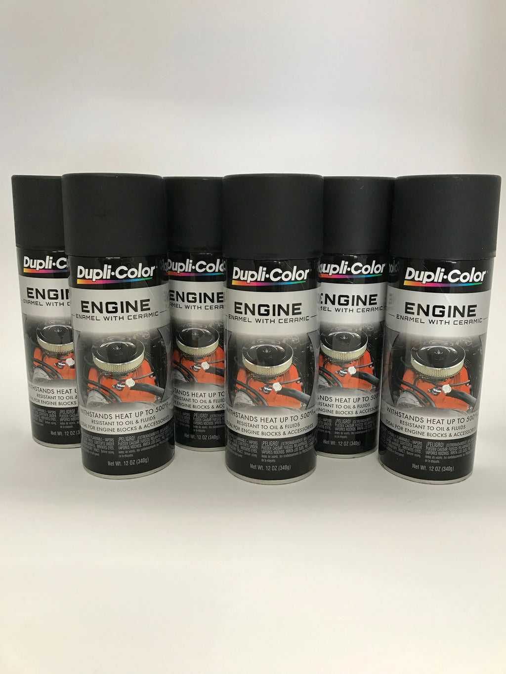 Flat Black 12 oz Aerosol Engine Enamel Paint with Ceramic Z776