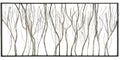 Silver Metal Wall Sculpture 48 x 22 Inch G3472