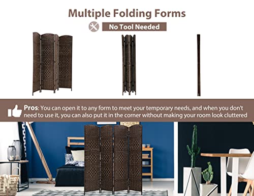 6 Ft Tall 6 Panel Foldable Room Divider X17957