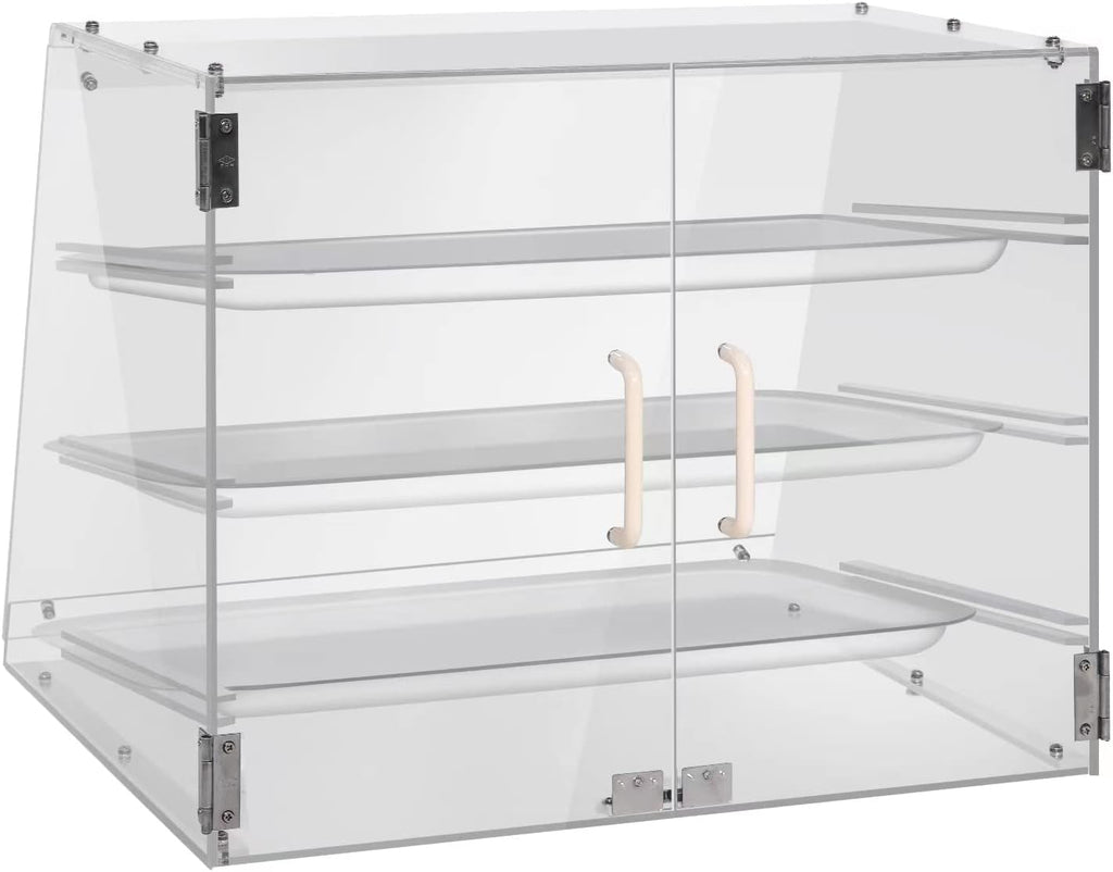 3 Tray Commercial Countertop Bakery Display Case with Rear Doors D543455