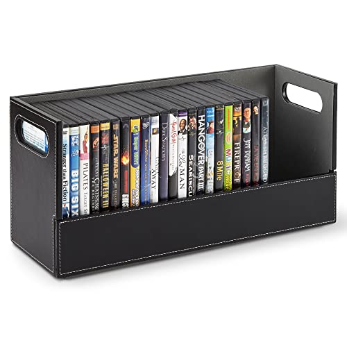 White Faux Leather DVD Storage Box S85393