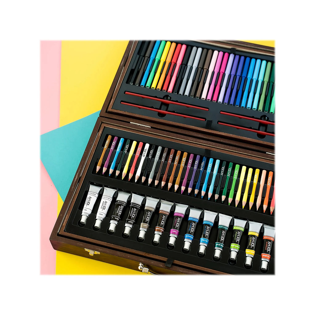 215 Piece Art Set in Wood Case D2794