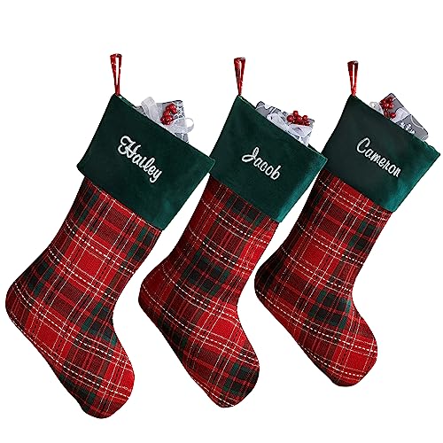 Emerald Green Velvet 17" L x 7.5" W Christmas Stocking C4641