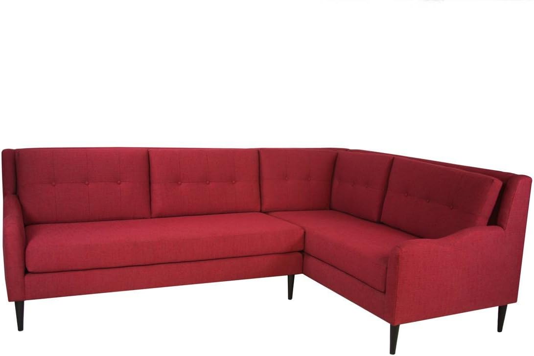 Red Mid-Century Sectional Sofa V974