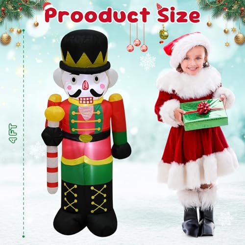 4 FT Christmas Snowman Inflatables with LED Lights A34111