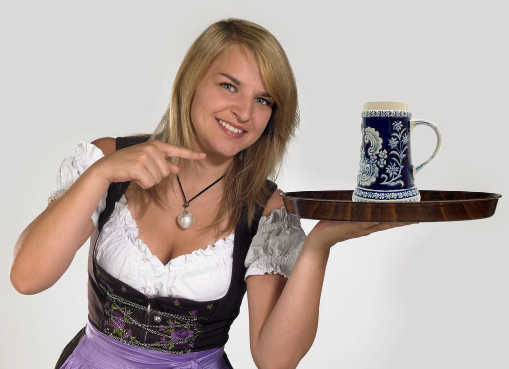 German Castle Engraved Ceramic Beer Stein 0.6 Liter I188695