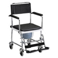 Black Drop Arm Transport Chair Commode D3939