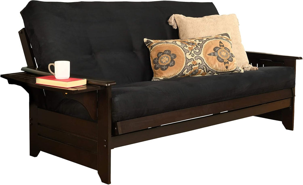 Full Suede Black Futon A80971