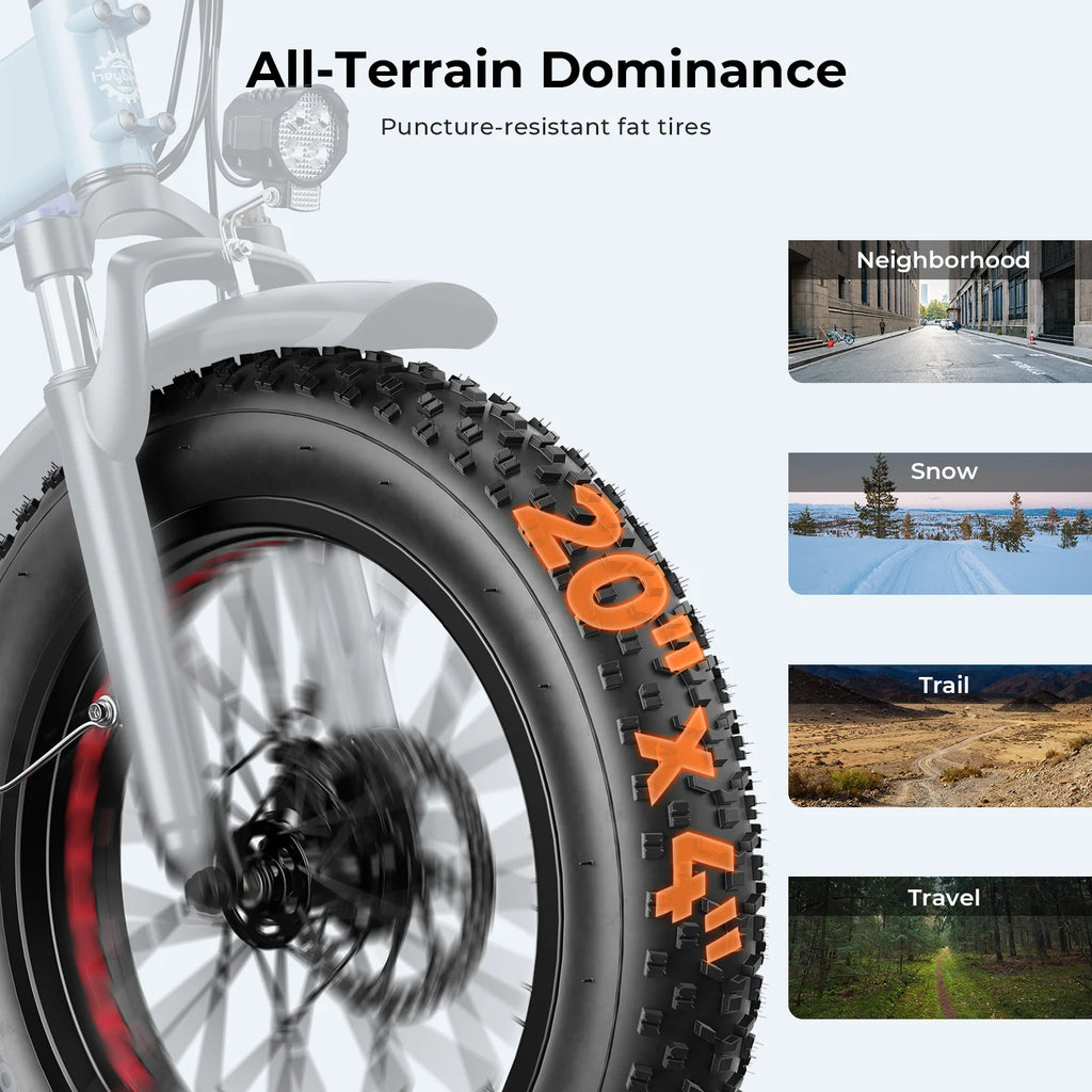 Foldable Electric Bike with 48V 12.5AH Removable Battery G4962