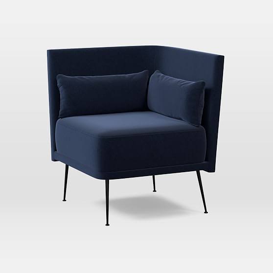 Ink Blue Performance Velvet Poly Dining Benches Q833819