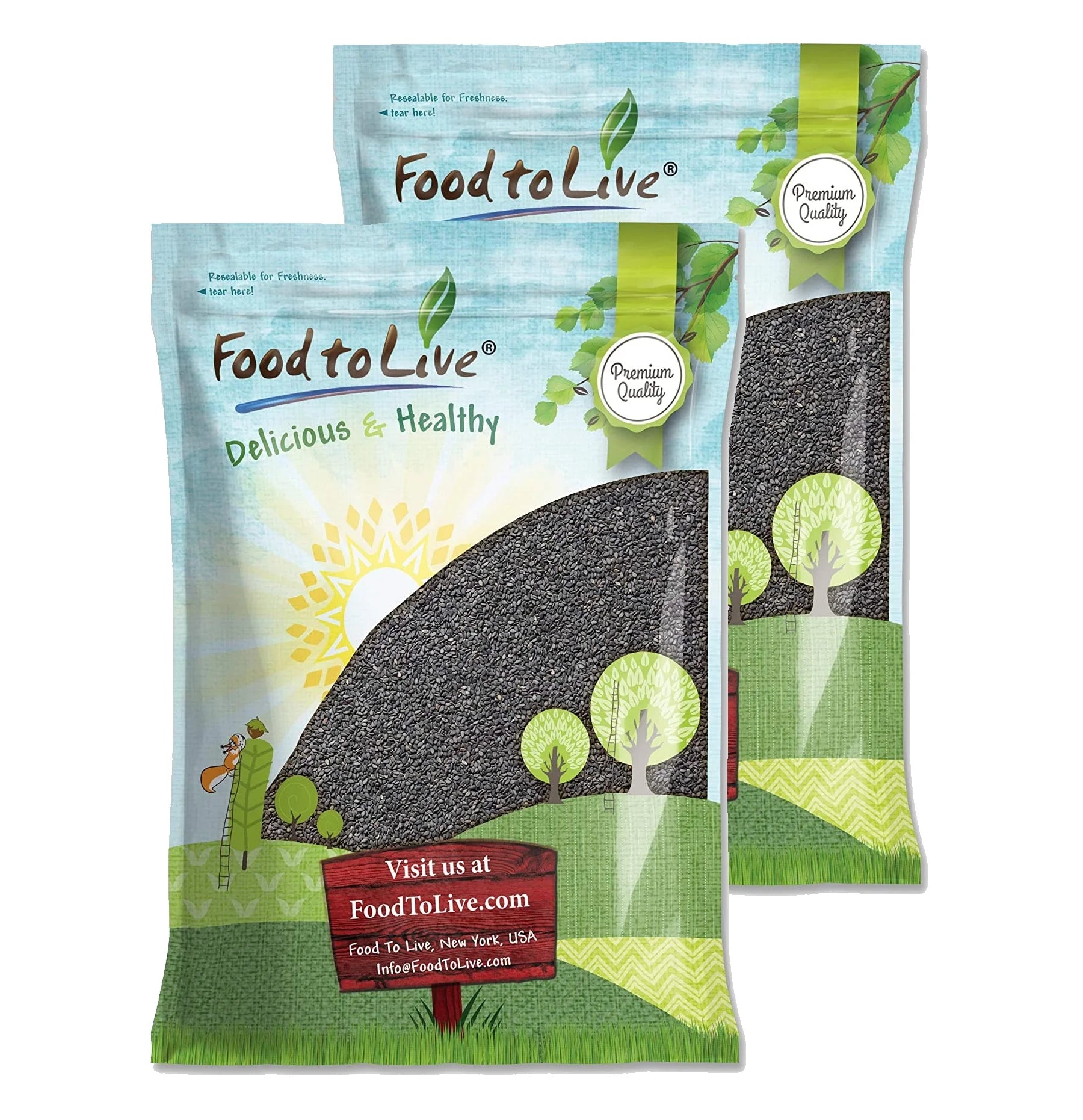 Black Sesame Seeds, 16 Pounds — Raw, Vegan, Kosher D397