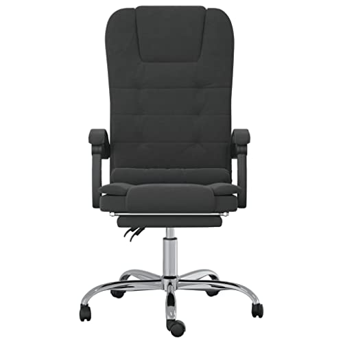 Black Velvet Massage Reclining Office Chair K258344