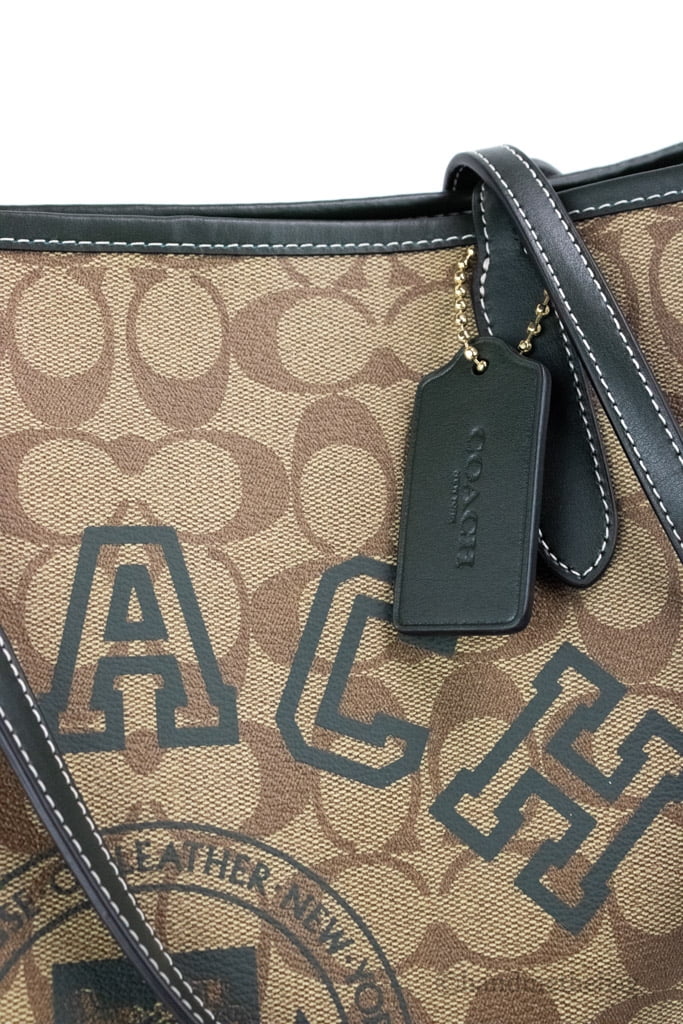 Varsity Khaki Amazon Green Multi Signature Canvas City Tote Bag R5827