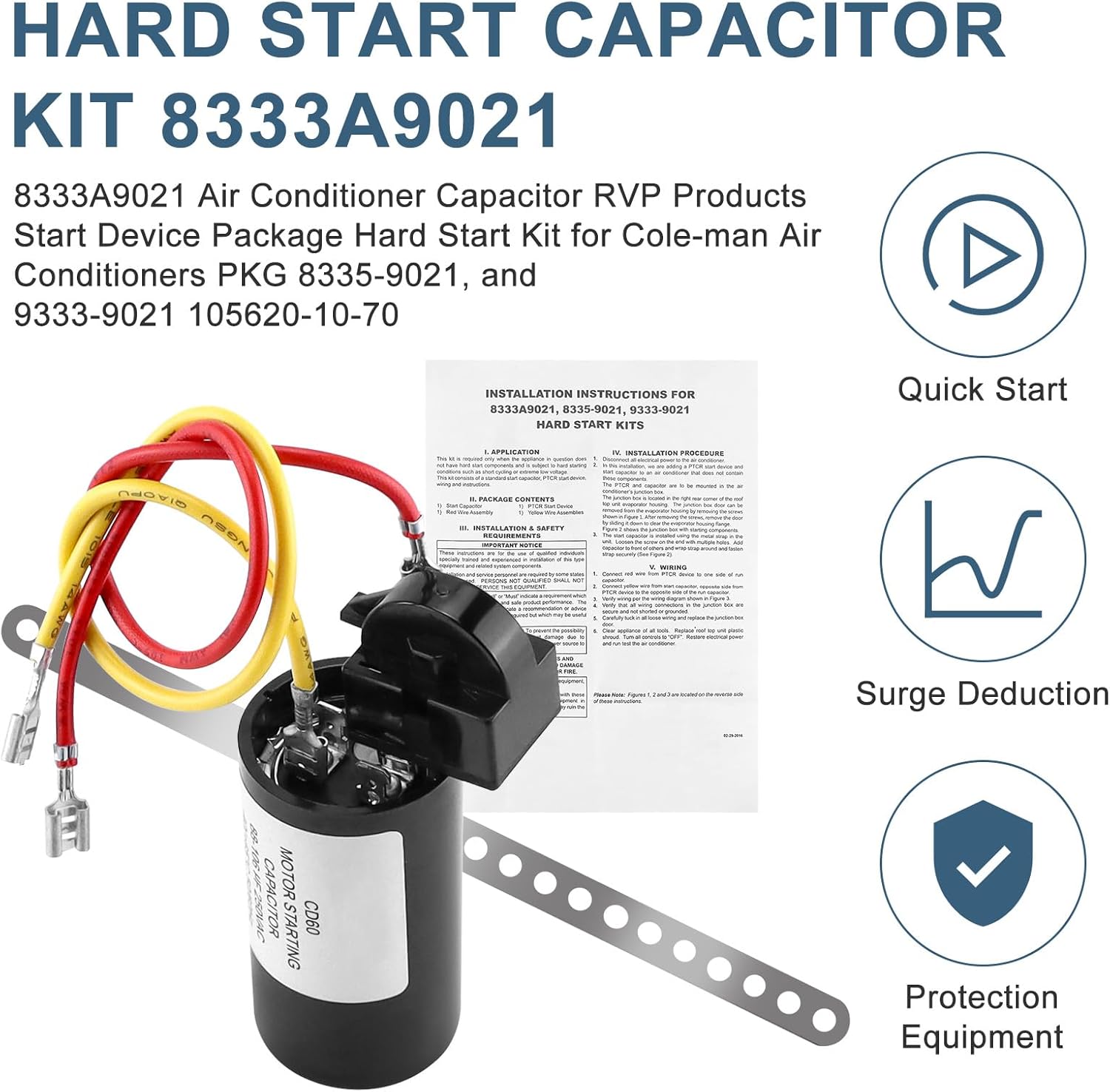 2 Pack Air Conditioner Hard Start Kit R255