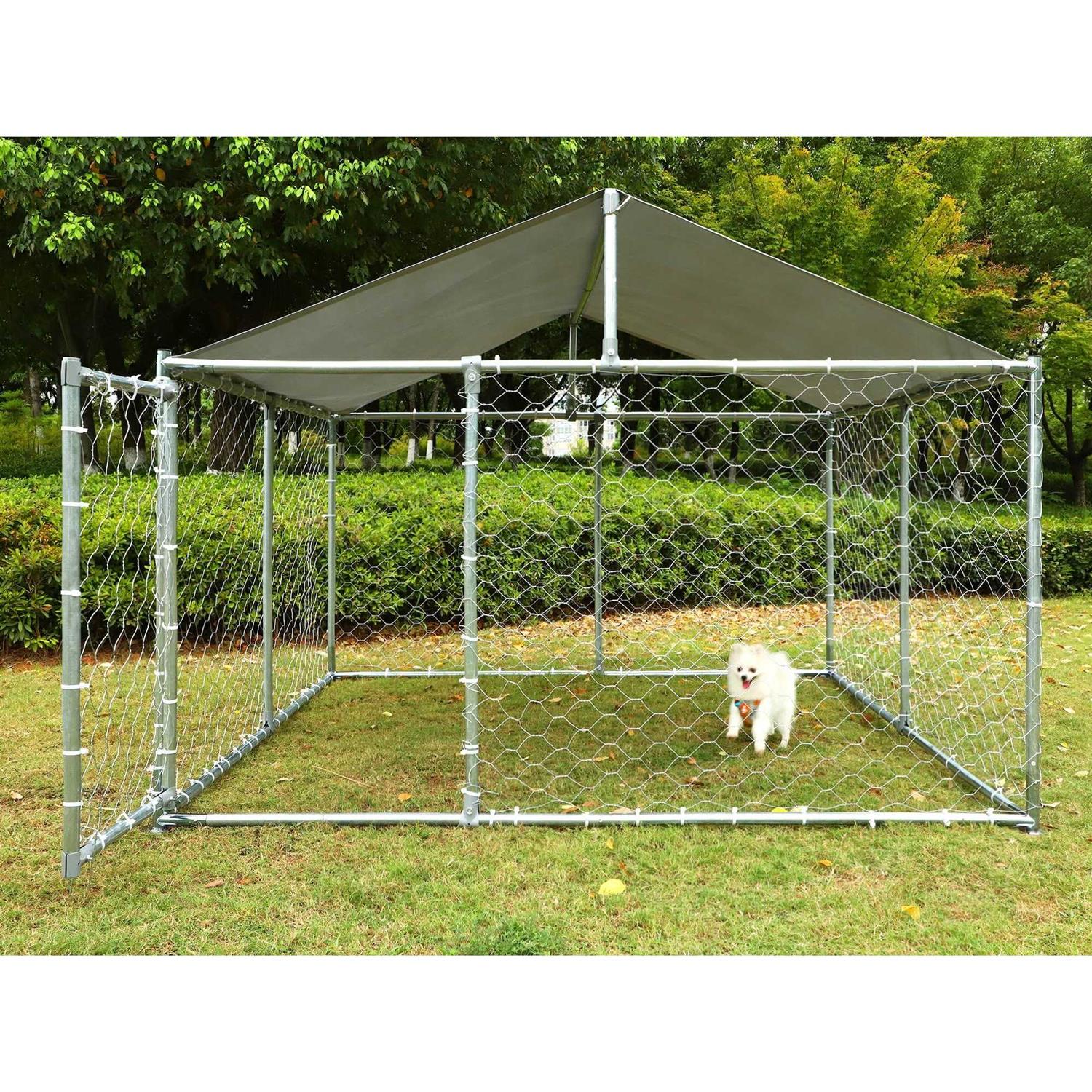 Large Dog Kennel with Waterproof Cover T4479