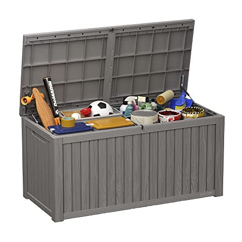60 Gallon Grey Resin Outdoor Storage Box A272579
