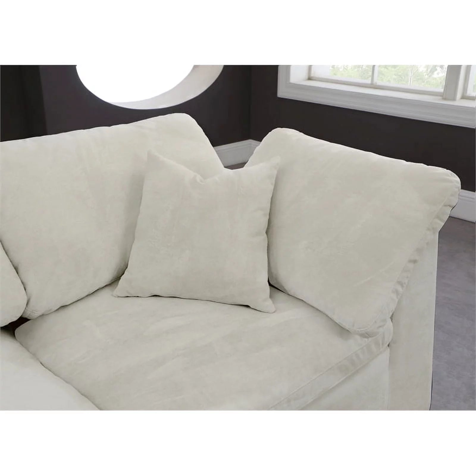 Cream Velvet Modular Sectional Sofa Y170