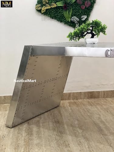 Silver Aluminum Desk 64 Inches D943479