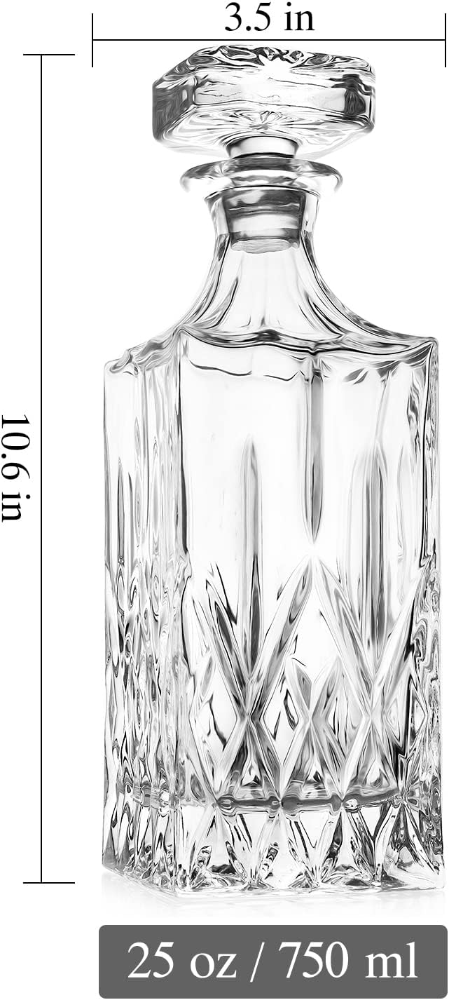 Lead-Free Crystal Whiskey Decanter with Glass Stopper G7823