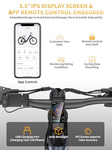 27.5" Electric Bike with 48V Battery, Front Suspension & Dual Hydraulic Brakes T385