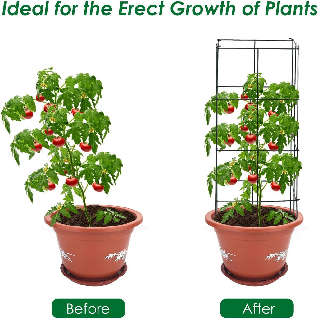 4 Pack 39 Inches Tall Square Plant Support Cage U707596