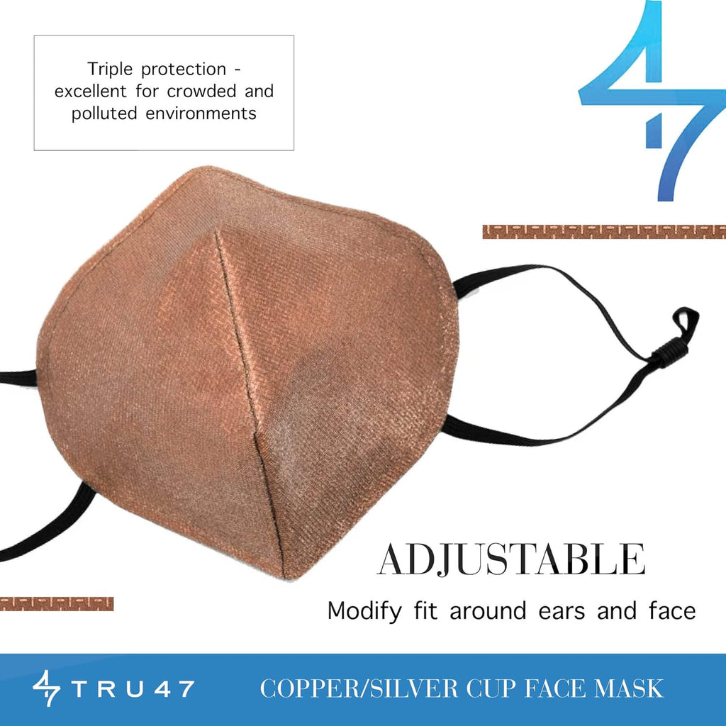 Copper and Silver Cup Face Mask T4021