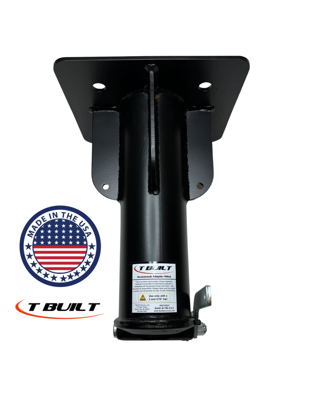 15" Fifth Wheel to Gooseneck Adapter with Self-Latching Coupler Q75768